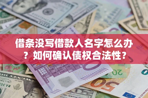 济南借条没写借款人名字怎么办？如何确认债权合法性？