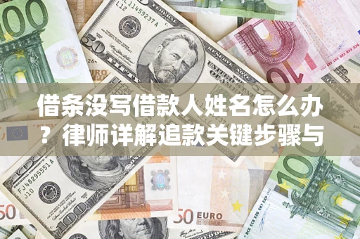 济南借条没写借款人姓名怎么办？律师详解追款关键步骤与证据链构建